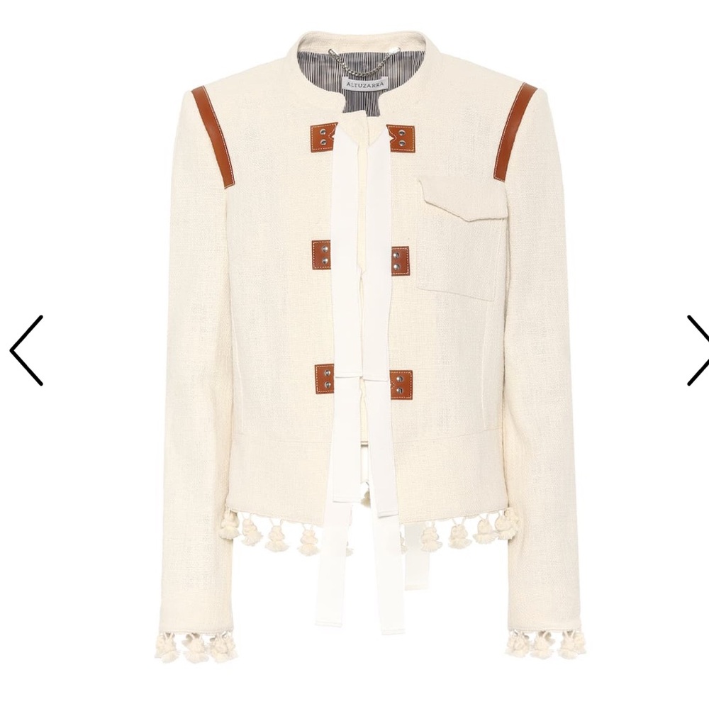 Altuzarra Avenue Leather-trimmed Cotton Jacket